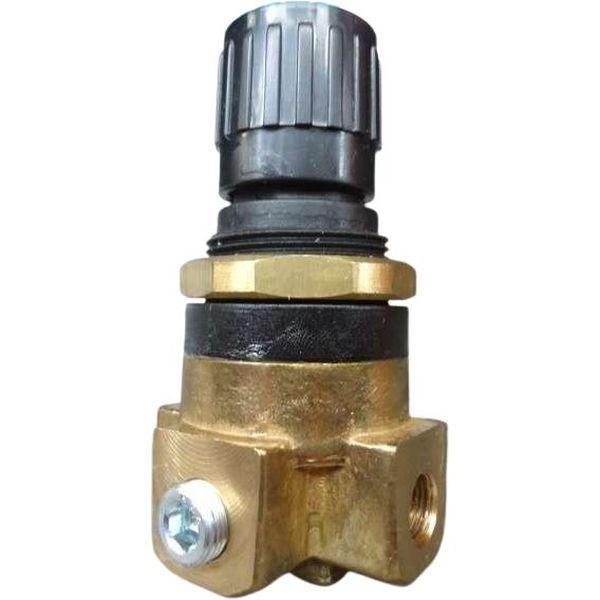 conexão G1/8, acionamento manopla com retentor, pressão de operação 1...20bar, temperatura -10~80oC, meio ar comprimido, corpo liga de cobre, vedações NBR