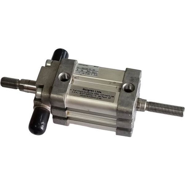 diâmetro 32mm, curso 30mm, êmbolo magnético, meio ar comprimido, ISO 21287, conexão rosca G1/8, dupla ação, tambor alumínio anodizado