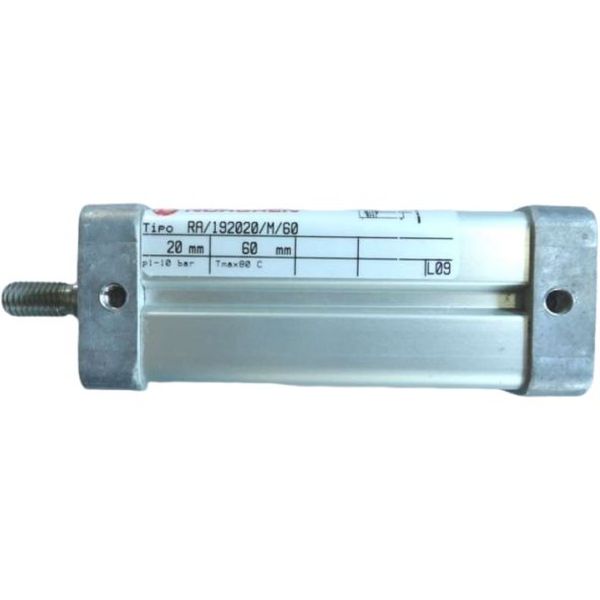 diâmetro 20mm, curso 60mm, norma ISO 21287, compacto, êmbolo magnético, dupla ação, meio ar comprimido filtrado, pressão de operação 1...10bar, conexão rosca M5 