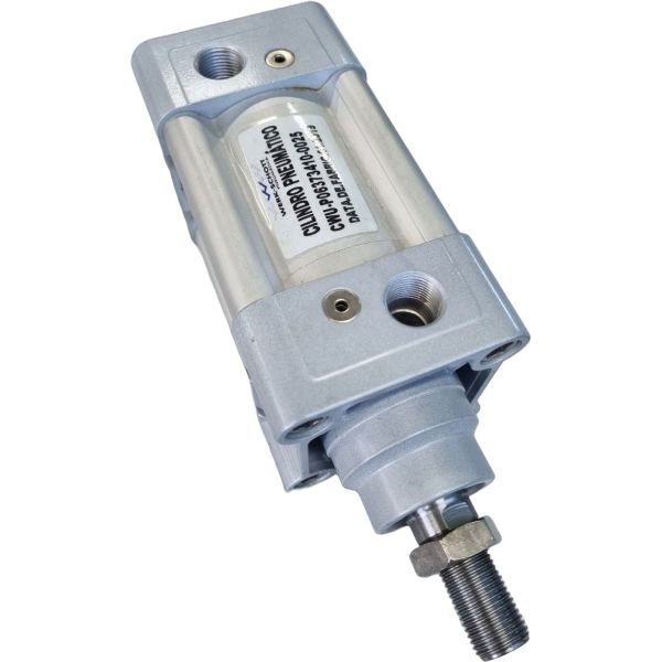 diâmetro 63mm, curso 25mm, dupla ação com amortecimento ajustável, sem canal para sensor
