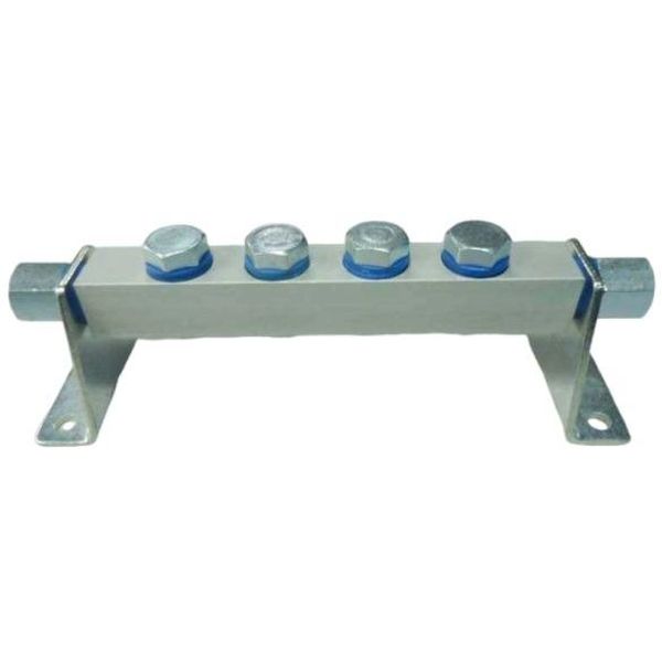 Série BMWS, bloco manifold para válvula pneumática, conexão rosca 1/4bsp, capacidade para 4 válvulas 