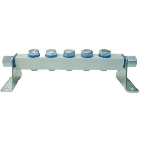 Série BMWS, bloco manifold para válvula pneumática, conexão rosca 1/4bsp, capacidade para 5 válvulas
