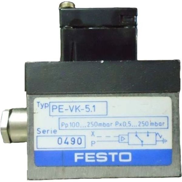 conexão pneumática M5, pressão operacional 0...0.25 bar, temperatura ambiente -10...50oC