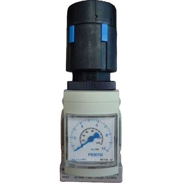 Série MS, conexão G1/4, tamanho 4, vazão 1800 l/min, regulagem de pressão 0.3 bar - 7 bar, corpo alumínio em fundição injetada, vedações NBR