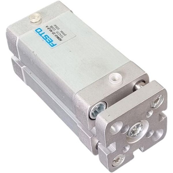 cilindro compacto normalizado com guia integrada, dupla ação, ISO21287, diâmetro 25mm, curso 40mm, anéis/placas de amortecimento elásticos nas posições finaisl, detecção de posição