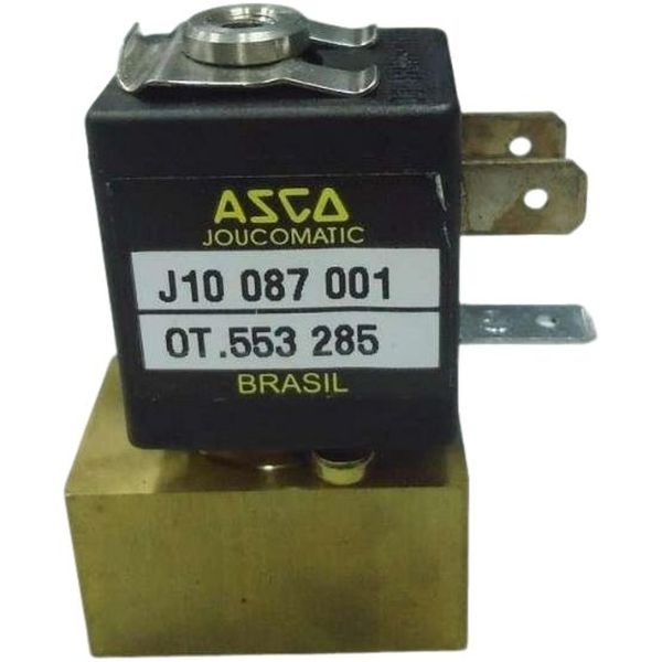 válvula mini, 3/2 vias, acionamento solenóide, bobina 24VDC 2,5W, meios ar / gás inerte, corpo latão
