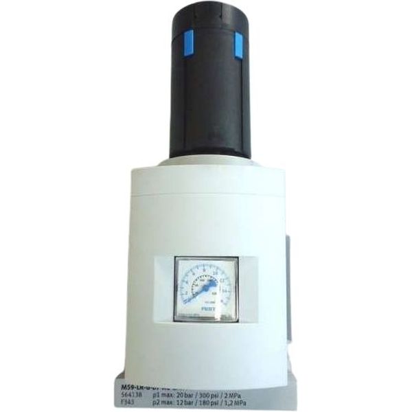 Série MS, tamanho 9, acionamento manopla rotativa, pressão de operação 1...20bar, temperatura ambiente -10...60oC, meio ar comprimido / gases inertes, corpo alumínio, vedações NBR