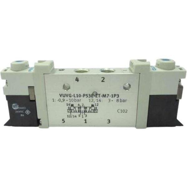5/3 vias, centro aberto em exaustão, montagem individual,  conexão rosca M7
