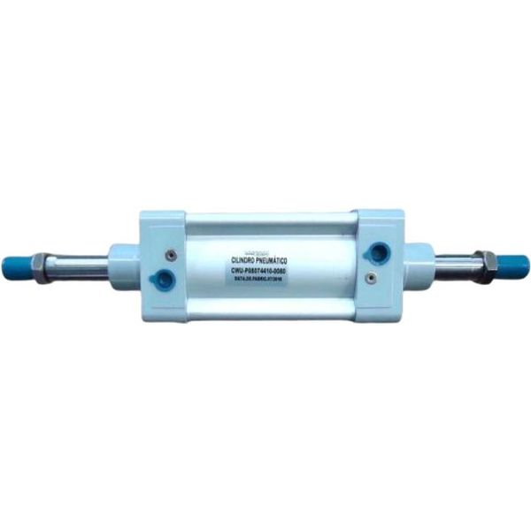 diâmetro 80mm, curso 80mm, dupla ação com amortecimento ajustável, sem canal para sensor