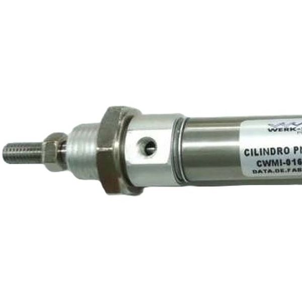 Série CWMI, diâmetro 16mm, curso 50mm, simples ação, amortecimento fixo, retorno mola, fluido ar comprimido
