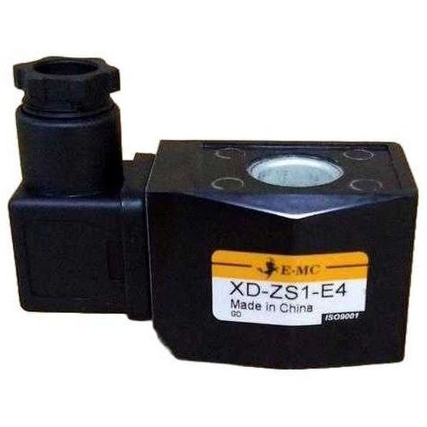 dimensões 54X38,5X40mm, furo 16,3mm, com plugue sem led, tensão 24VDC, 100% ED, grau de proteção IP65. Também disponível nas tensões 12VDC e 220VAC.
