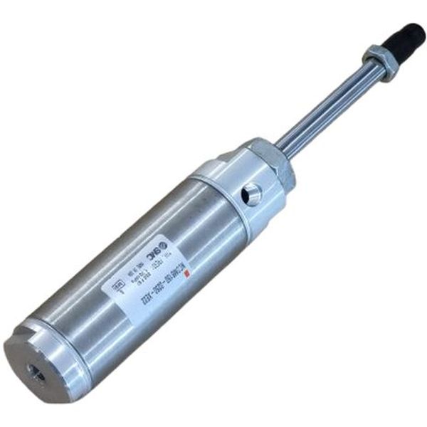 corpo de aço inoxidável, dupla ação, haste simples, êmbolo magnético diâmetro 1.1/2, curso 2,5 polegadas, fluido ar, pressão máxima 250PSI 