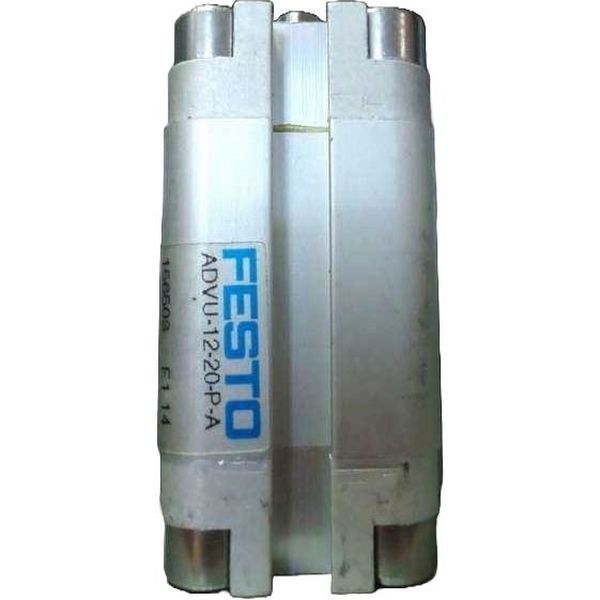 cilindro compacto, diâmetro 12mm, curso 20mm, anéis/placas de amortecimento elástico nas posições finais de curso, detecção de posição
