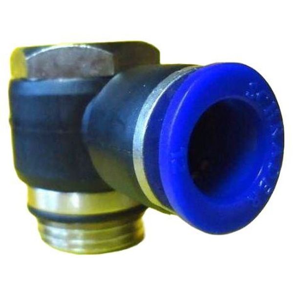 conexão em L, conector pneumático em L, conexão L, união para tubos em L, conexão para tubos PUN e PAN, conexão pneumática, conexão instantânea, conexão rápida, conexão de engate rápido em L, conexão roscada em L