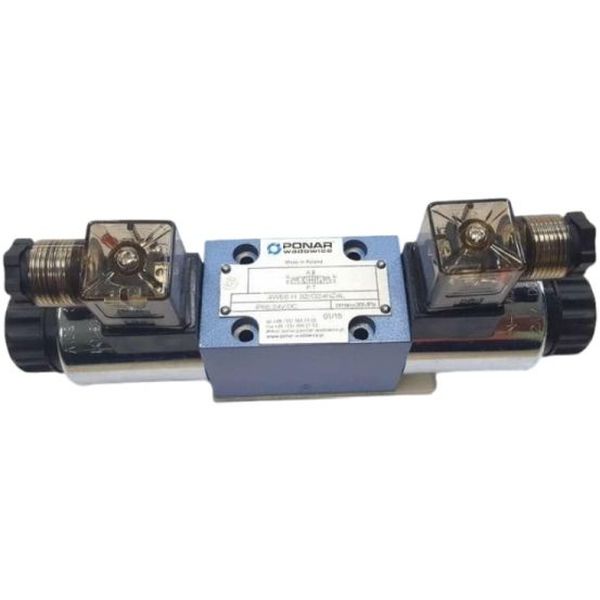 atuação elétrica, 4 conexões úteis, tamanho 6, centro H, 24V, fluido óleo mineral