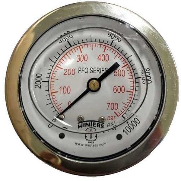 saída por trás, conexão 1/4NPT, com glicerina, mostrador 63mm, caixa aço inoxidável