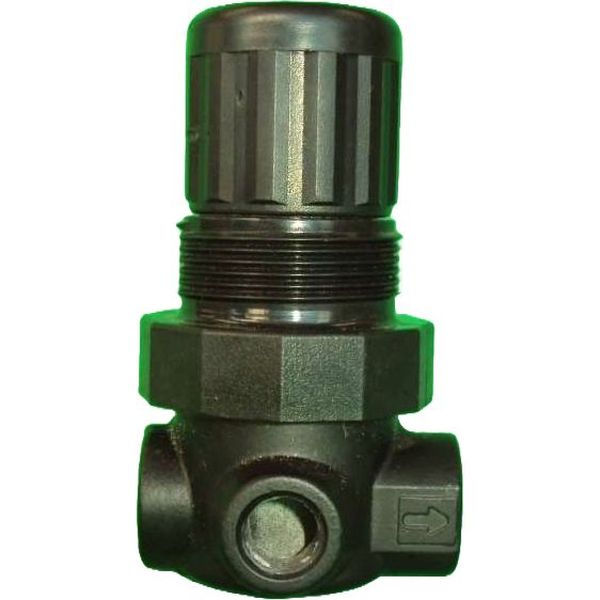 Série R07, conexão rosca G1/4, meio de operação ar comprimido, materiais: botão acetal / corpo liga de zinco / vedações NBR, ajuste de pressão 0,3...7 bar