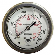 Man&ocirc;metro PFP931R1R11S 160bar 2300psi com glicerina - WINTERS