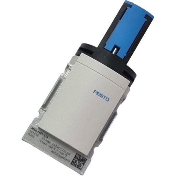3/2 vias, conexão G1/4, vazão 2200l/min, acionamento manual, pressão 0...14bar, corpo alumínio, vedações PU