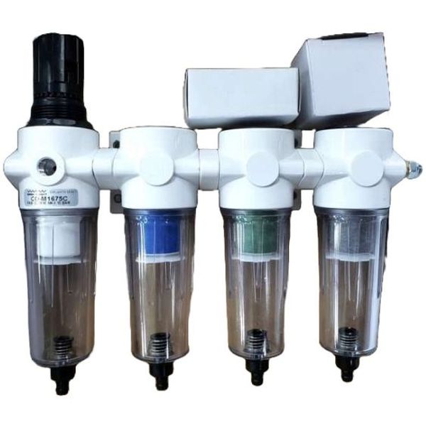 com man&ocirc;metro rosca 1/8” BSP, conexão rosca 1/4bsp, várias opções de elementos filtrantes