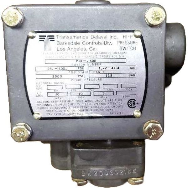 BARKSDALE <br />
P1XJ600 25-600PSI 1.72-41.4BAR