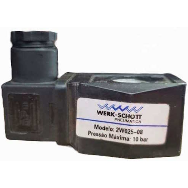para válvula 2W025-08 (G1/4), tensão voltagem 24VDC, potência 19W, IP67