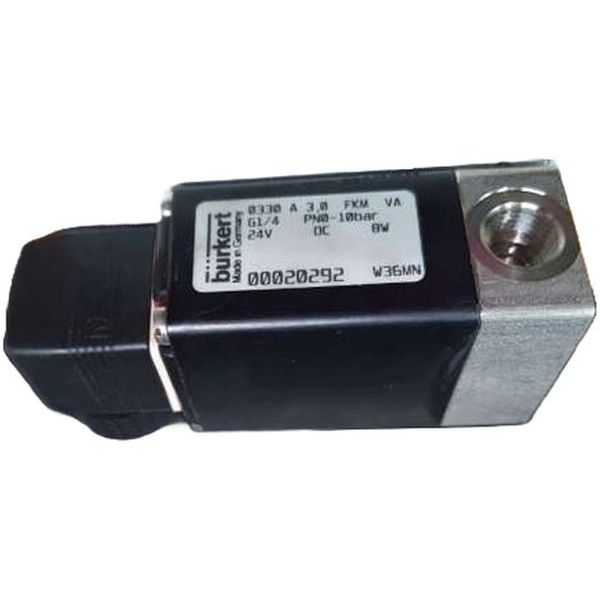conexão G1/4, orifício 3mm, tensão 24VDC 8W, pressão 0~10bar, corpo aço inoxidável, vedações FKM