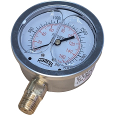 Man&ocirc;metro PFQ810R1R11S1 160bar 2300psi com glicerina - WINTERS
