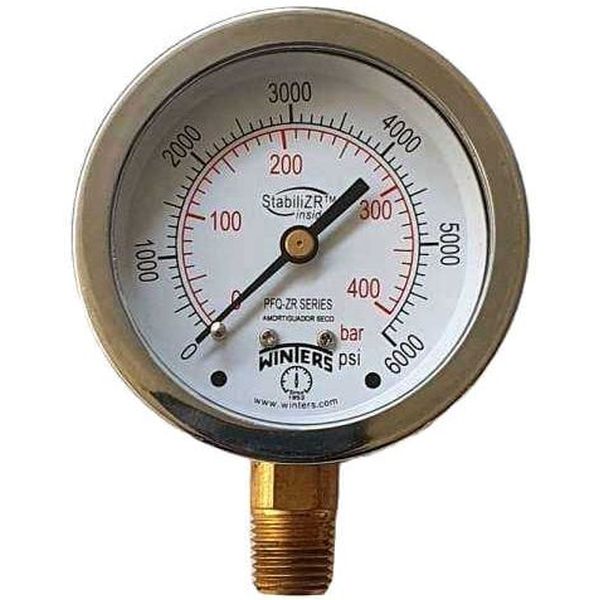 saída por baixo, conexão 1/4NPT, com StabiliZR , mostrador 63mm, caixa aço inoxidável