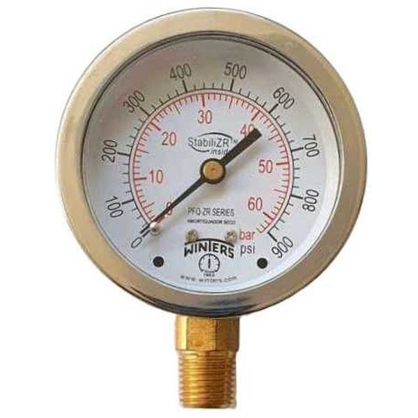 saída por baixo, conexão 1/4NPT, com StabiliZR , mostrador 63mm, caixa aço inoxidável