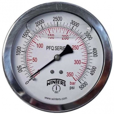 Man&ocirc;metro PFQ1281R1R11 350bar 5000psi com glicerina - WINTERS