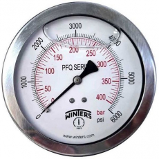 Man&ocirc;metro PFQ1284R1R11 400bar 6000psi com glicerina - WINTERS