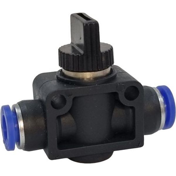 para tubos de 8mm, acionamento manual, conexão instantânea, anel de desengate azul